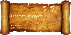 Tretter Tivadar névjegykártya
