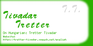 tivadar tretter business card